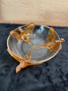 Vintage 3 footed Pheasant bowl- Beautiful, very detailed